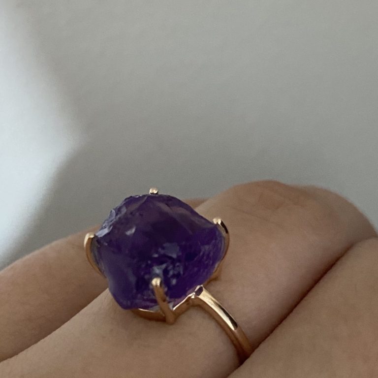 Raw Crystal Ring Amethyst photo review
