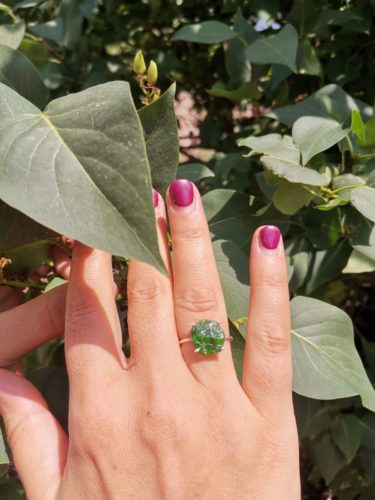 Raw Crystal Ring Chrome Diopside photo review